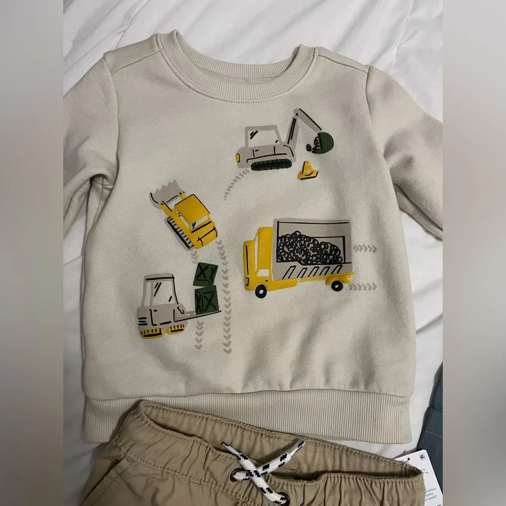 Carter’s Bundle Joggers Sweatshirt Shorts Bulk Set Toddler Baby Boy Construction